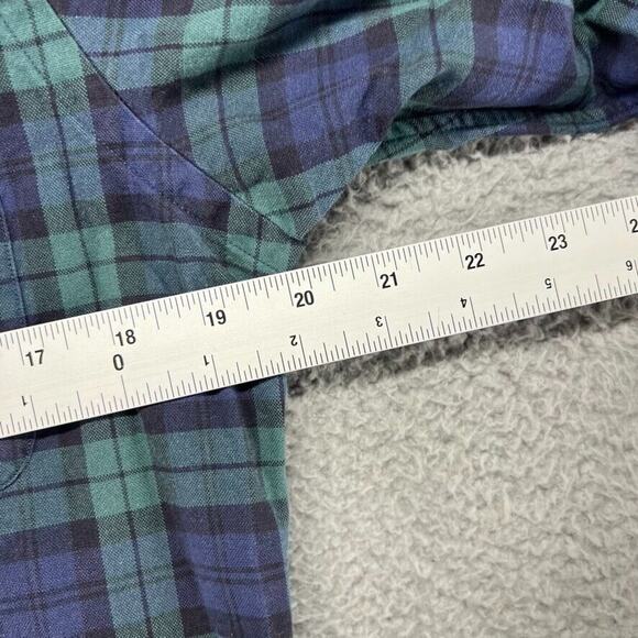 Ralph Lauren Shirt Men's Medium Green Blue Tartan Plaid Check Pony Slim Preppy - Picture 5 of 10